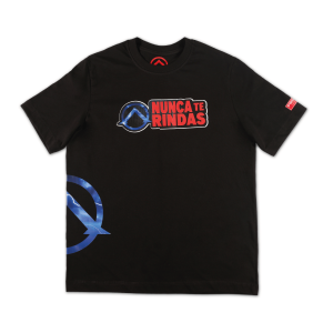 Camiseta negra Nunca te Rindas / tormenta